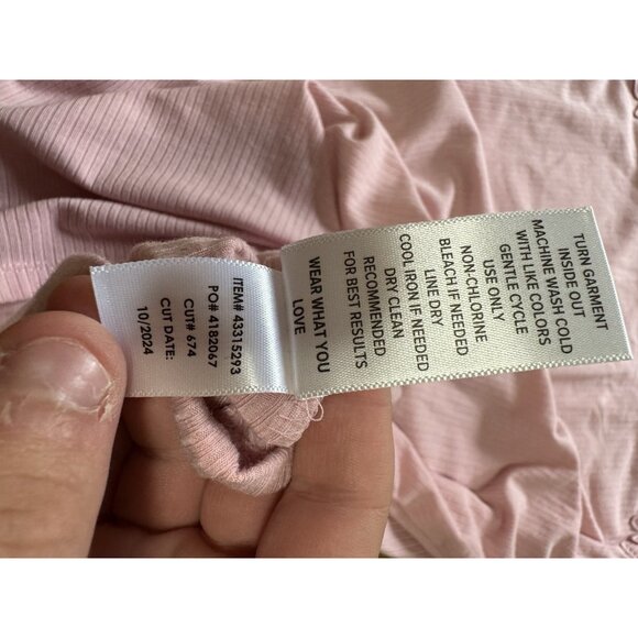 Torrid Super Soft Light Rib Knit Bleached Pink Tank Top Plus Sz 1X Lace Trim NWT - Picture 9 of 11